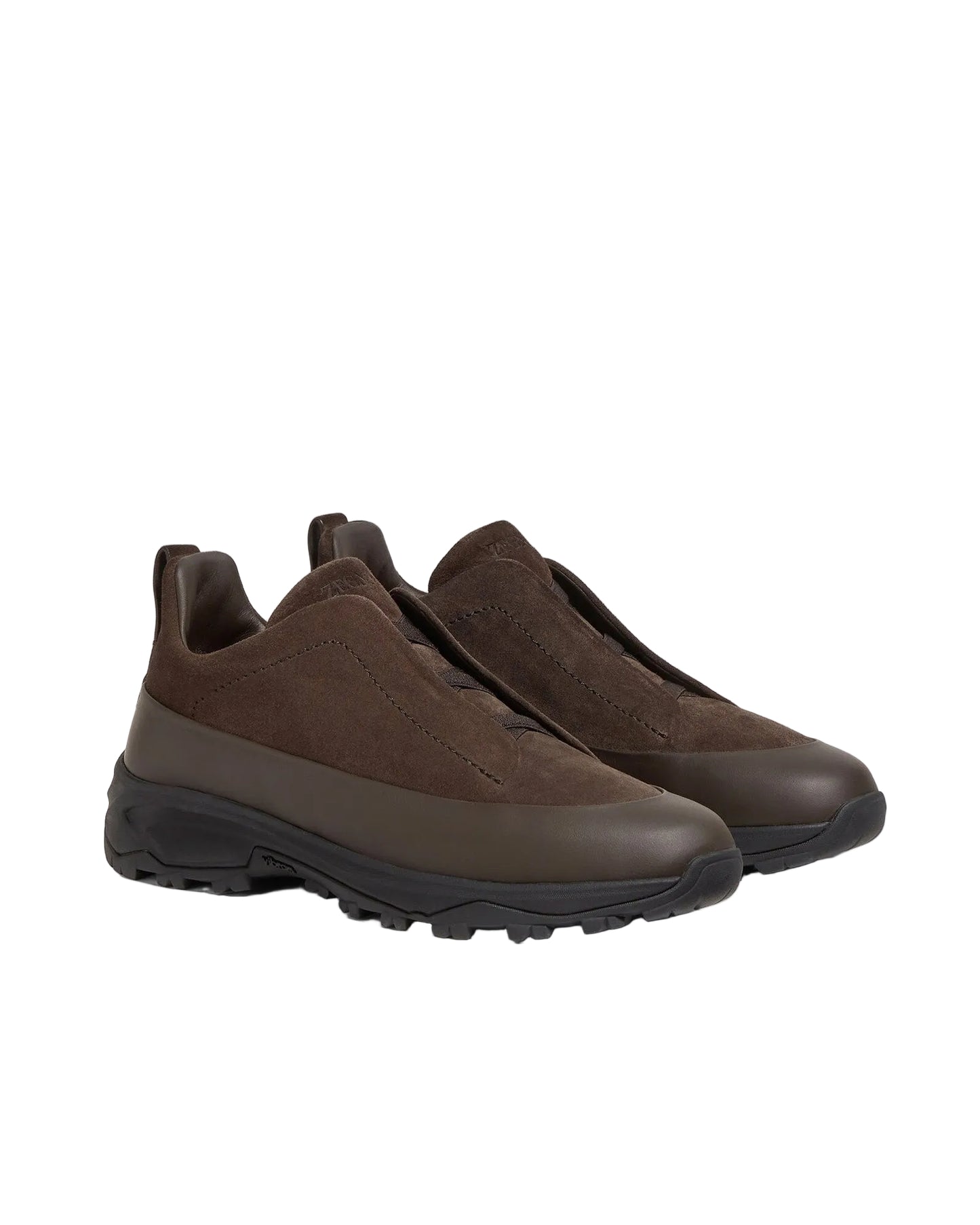 Zegna Triple Stitch Monte Sneakers | Dark Brown