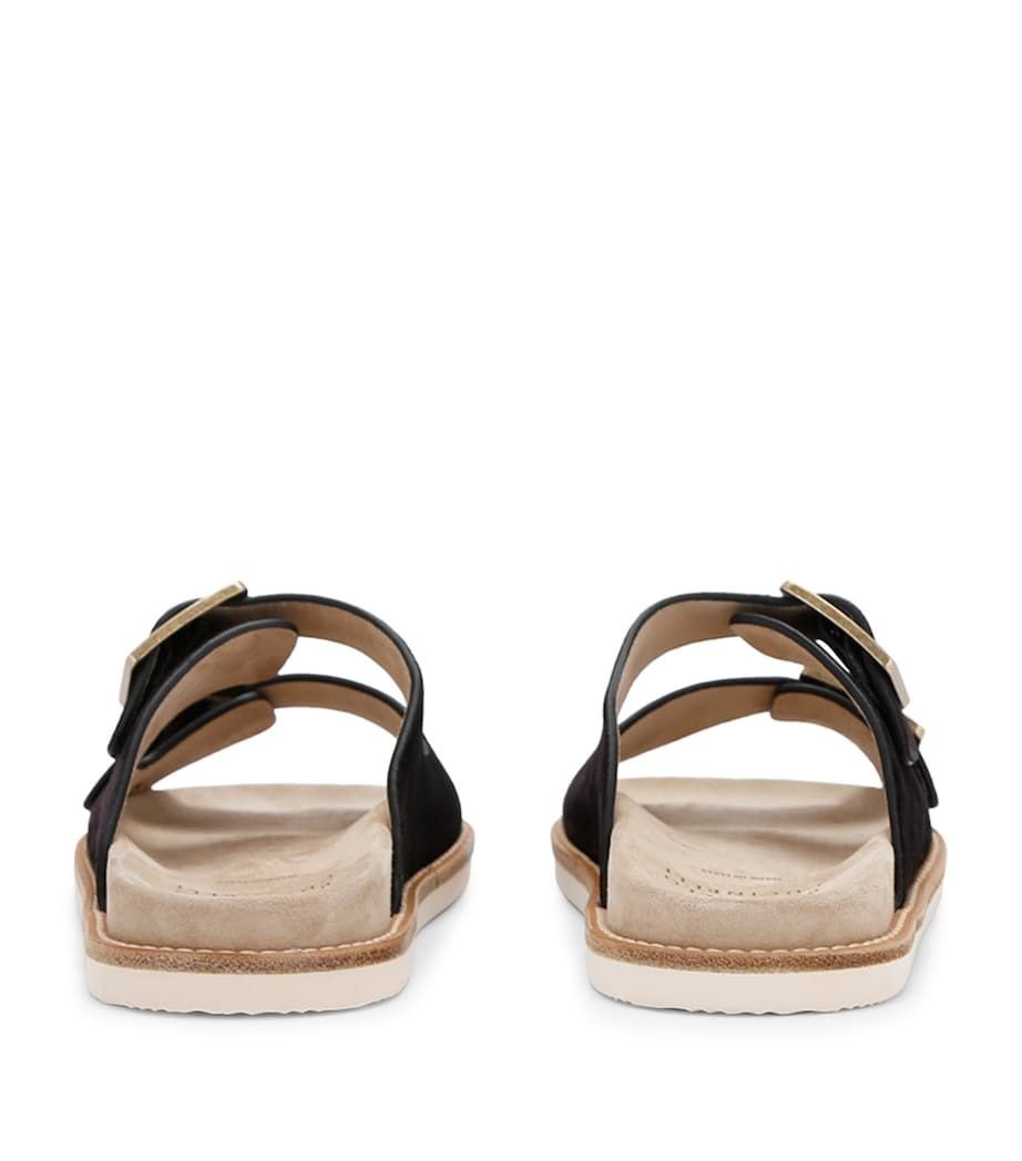 BRUNELLO CUCINELLI Suede Double-Strap Black