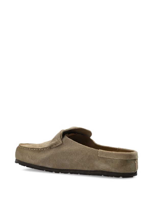 Birkenstock Naples wrapped loafer in taupe suede