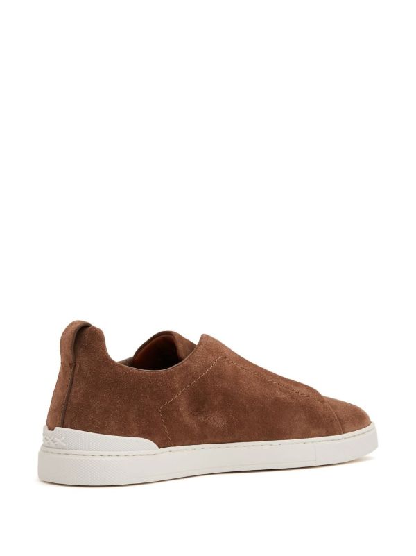 Zegna Suede Triple Stitch 'Tobacco'