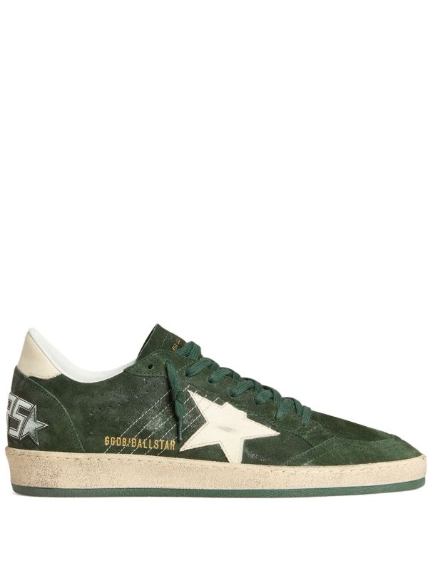 Golden Goose Men's Green Super-Star Leather Trainers